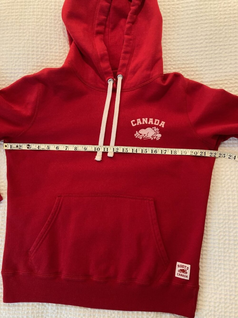 Roots Canada Women's Kanga Hoodie Sweatshirt Red Beaver Logo - Size Medium - Picture 8 of 11